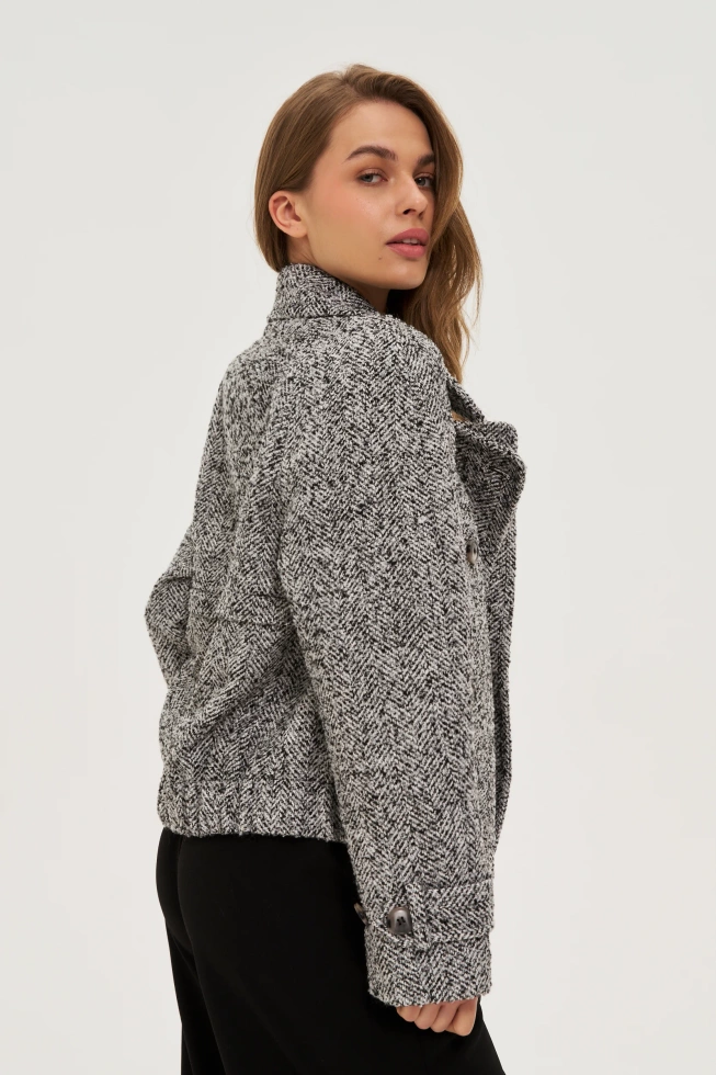 WOMEN'S JACKETS Z-KU-4814 WHITE_BLACK