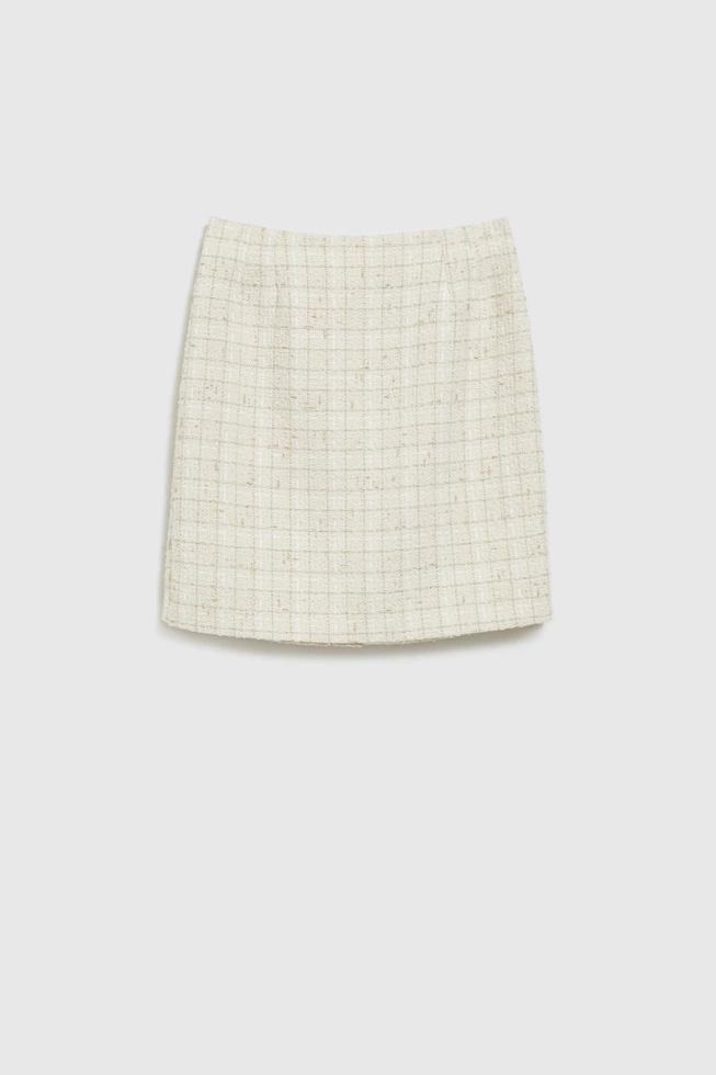 SPÓDNICA DAMSKA L-SC-4317 OFF WHITE