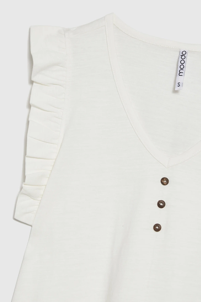 WOMEN'S TOP L-TS-4682 OFF WHITE