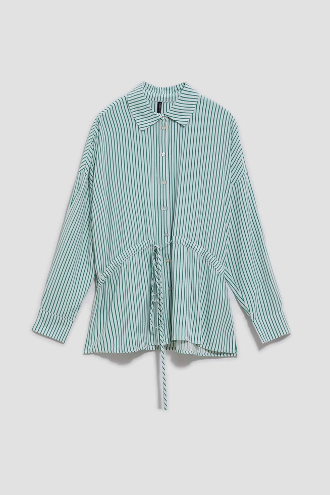 LADIES SHIRT L-KO-4014 WHITE_GREEN