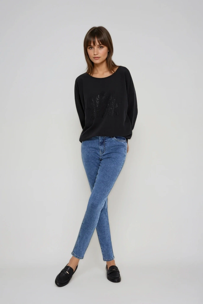 WOMEN'S SWEATSHIRT L-BL-4904 BLACK-set