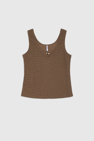 KOSZULKA DAMSKA L-TS-5026 BROWN-pakiet