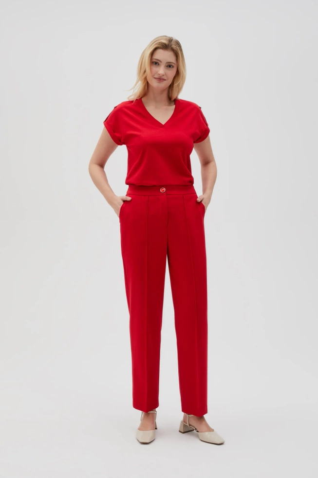 WOMEN'S PANTS L-SP-4616 RED-set