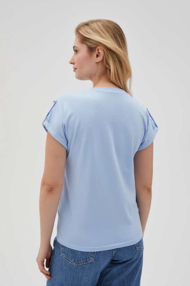 WOMEN'S TSHIRT L-TS-4621 L.BLUE-set