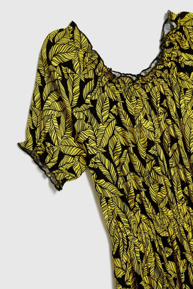 WOMEN'S DRESS L-SU-4657 YELLOW