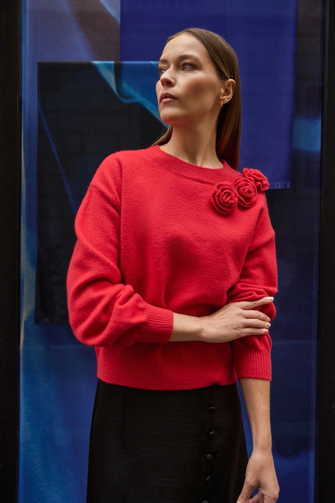 SWETER DAMSKI Z-SW-4883 RED-pakiet