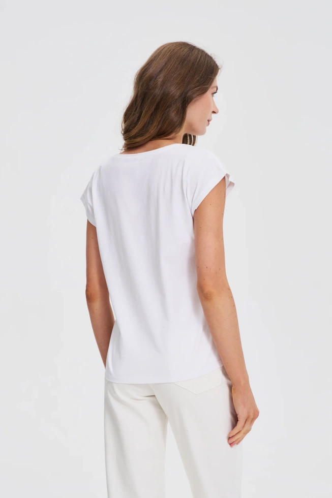KOSZULKA DAMSKA L-TS-4742 WHITE