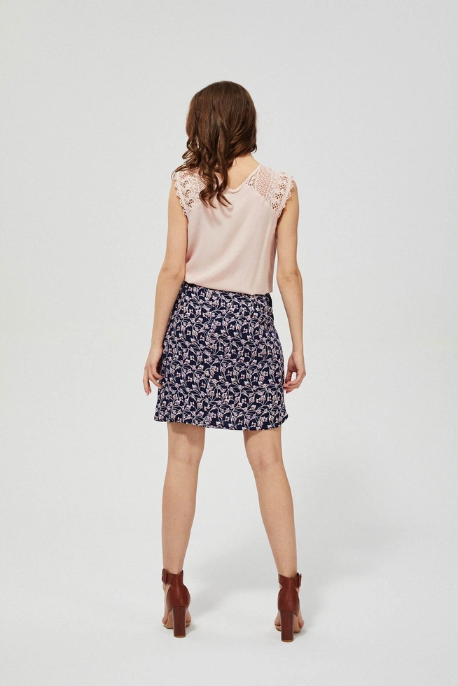 Viscose skirt with a print