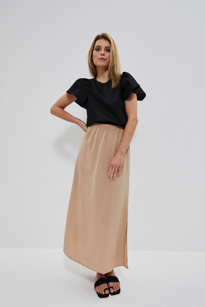 Maxi skirt in plain fabric