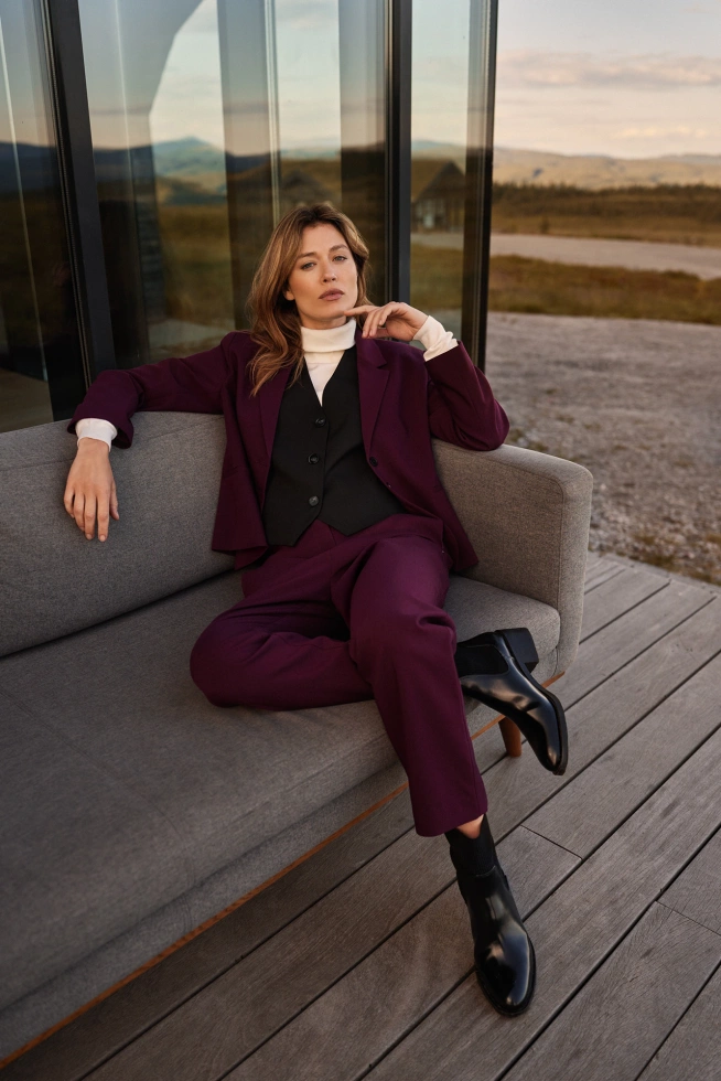 WOMEN'S PANTS Z-SP-4821 BURGUNDY