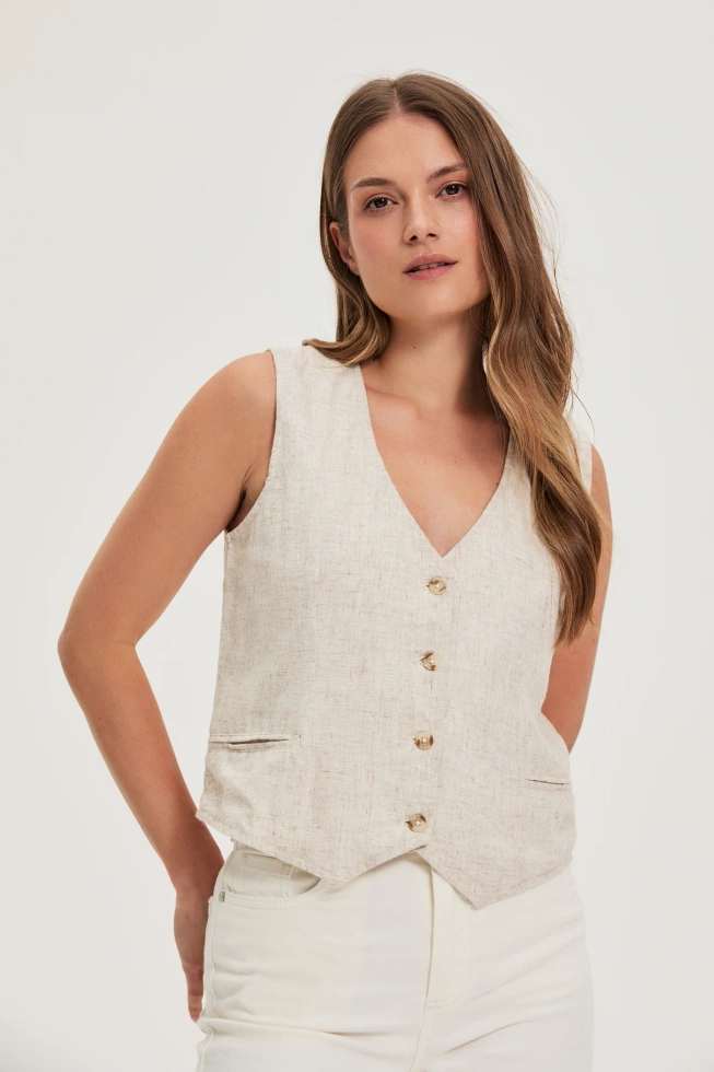 MARYNARKA DAMSKA L-KA-4620 L.BEIGE