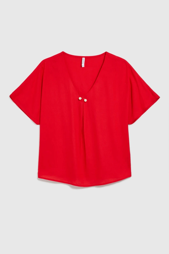 WOMEN'S SHIRT L-KO-4662 RED-set