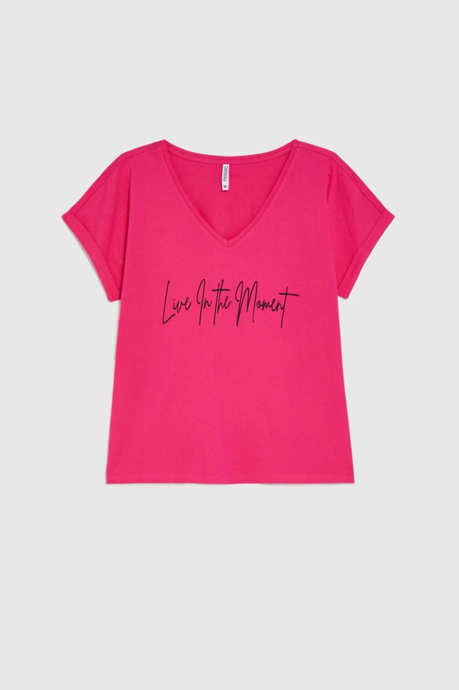 WOMEN'S TSHIRT L-TS-4958 FUCHSIA-set
