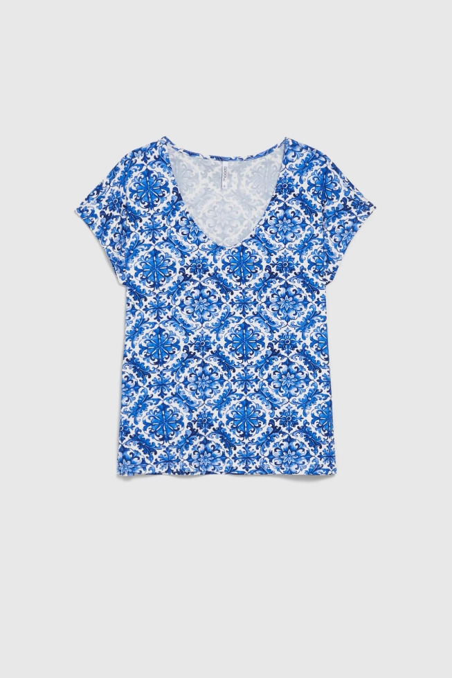 WOMEN'S TSHIRT L-TS-4697 D.BLUE