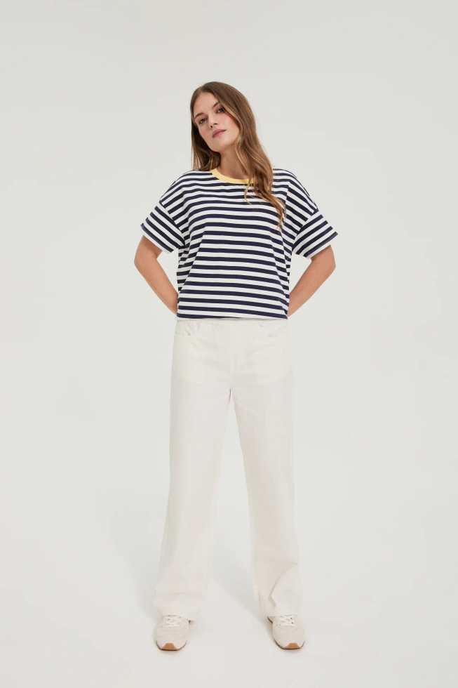 JEANSY DAMSKIE L-JE-4909 OFF WHITE