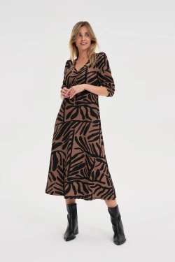 WOMEN'S DRESS Z-SU-4802 COFFEE