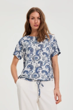 WOMEN'S TSHIRT L-TS-4939 OFF WHITE