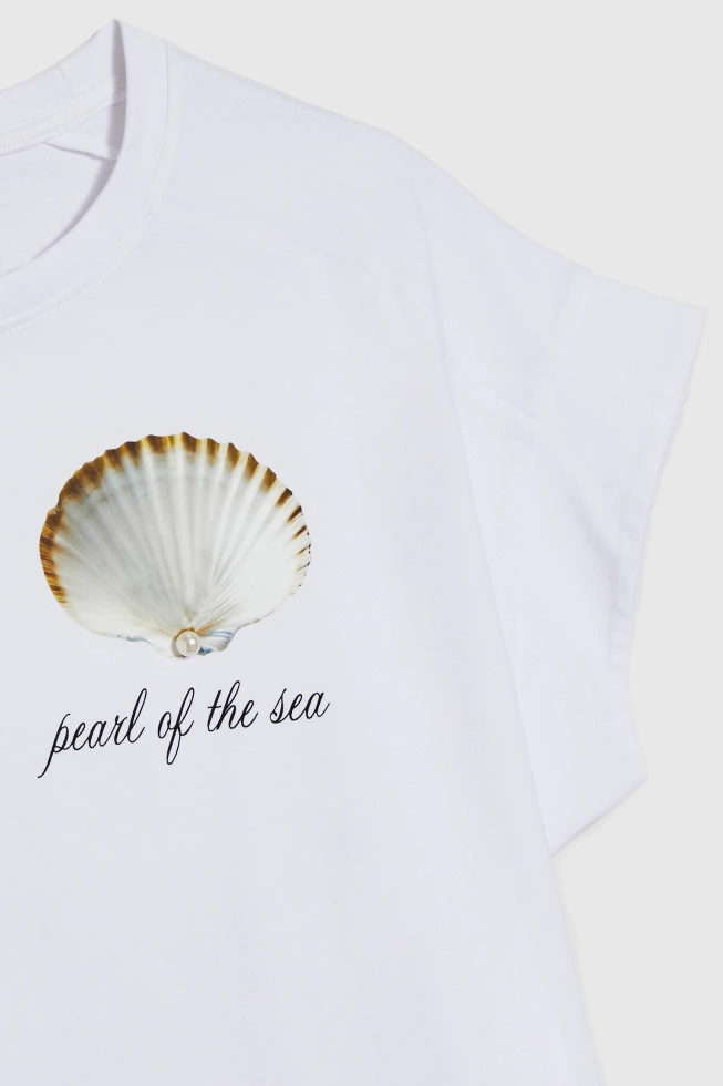 WOMEN'S T-SHIRT L-TS-4744 WHITE