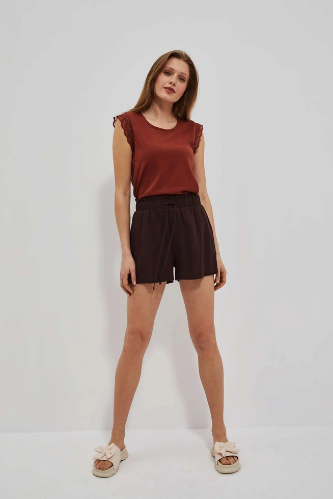 LADIES TOP L-TS-4099 BROWN