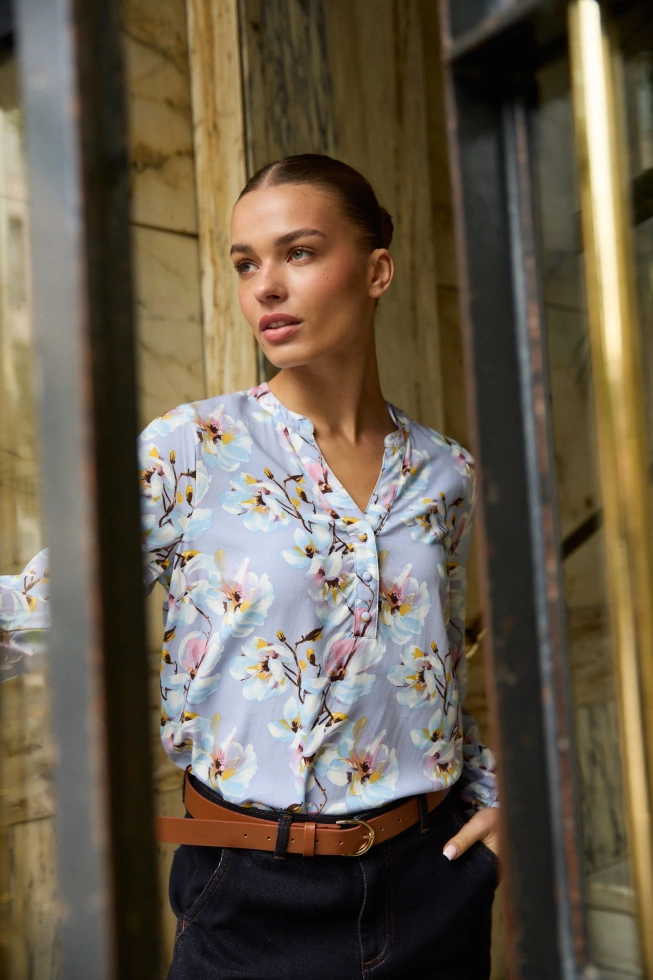WOMEN'S SHIRT L-KO-4907 BLUE