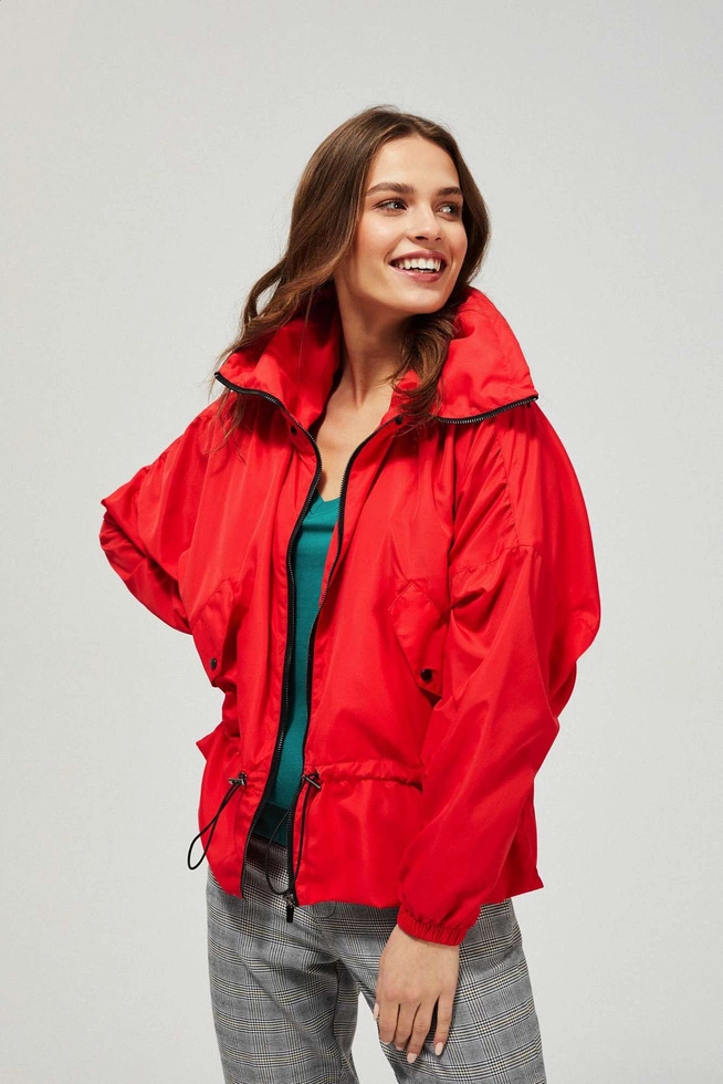 Hooded windbreaker jacket