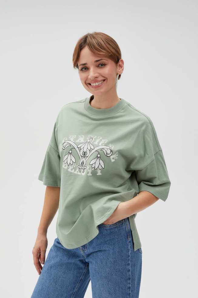 WOMEN'S SWEATSHIRT L-BL-4616 OLIVE