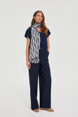 WOMEN'S SCARF L-SZ-4936 NAVY