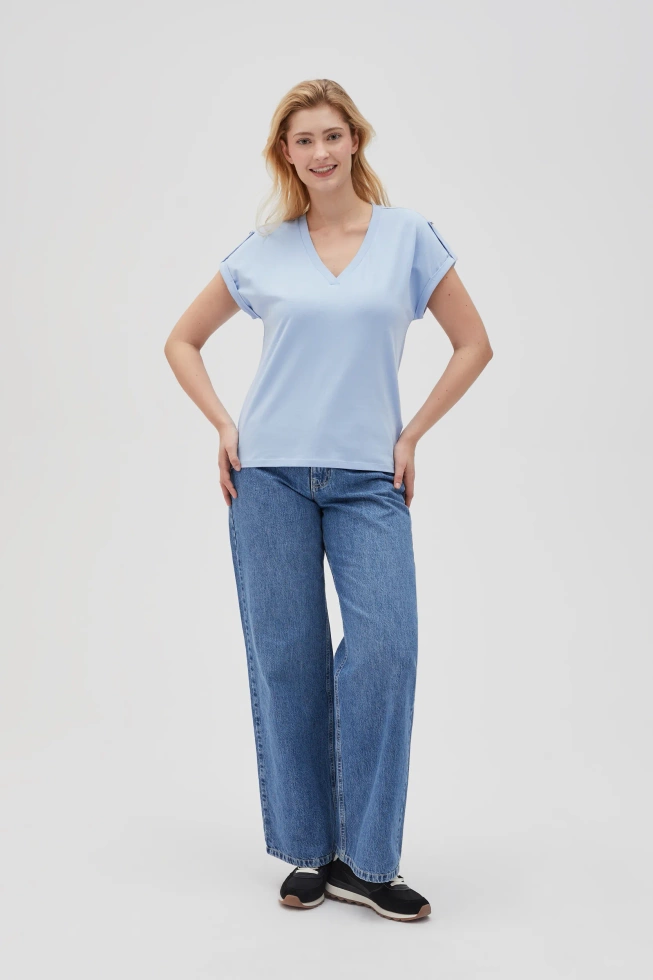 WOMEN'S TSHIRT L-TS-4621 L.BLUE-set