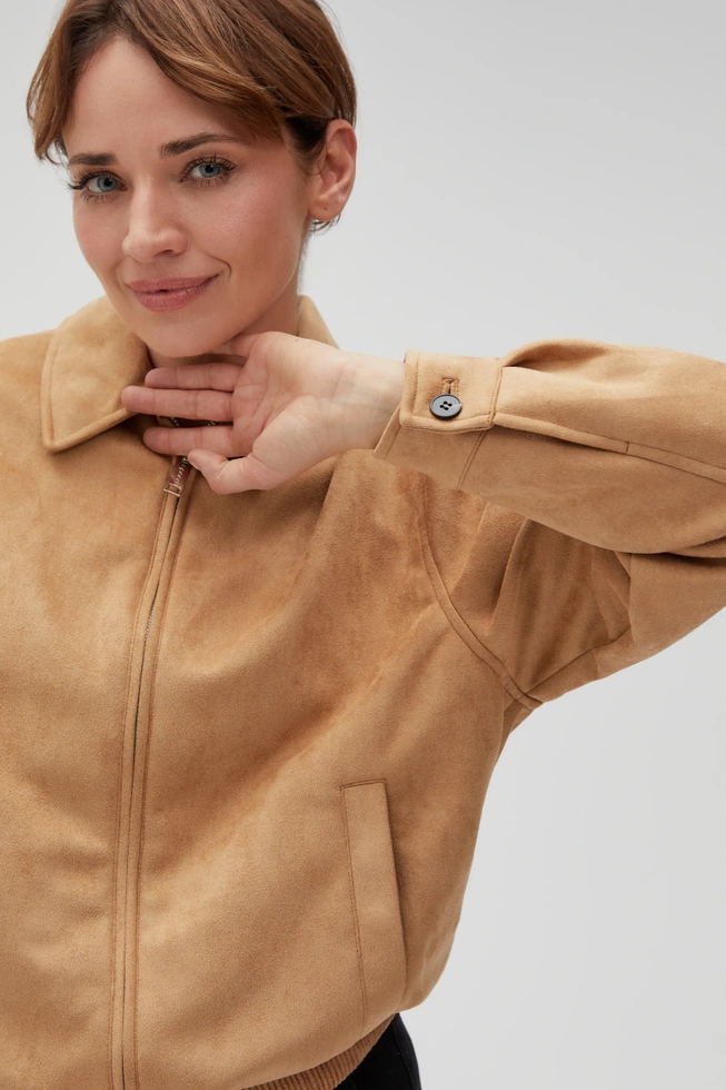 WOMEN'S JACKETS L-KU-4614 L.BEIGE