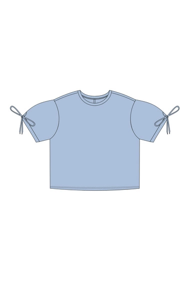 WOMEN'S TSHIRT L-TS-4948 L.BLUE-set