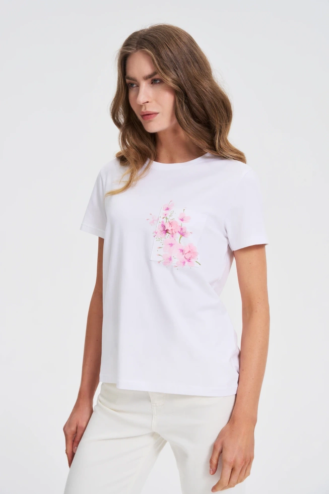 KOSZULKA DAMSKA L-TS-4733 WHITE