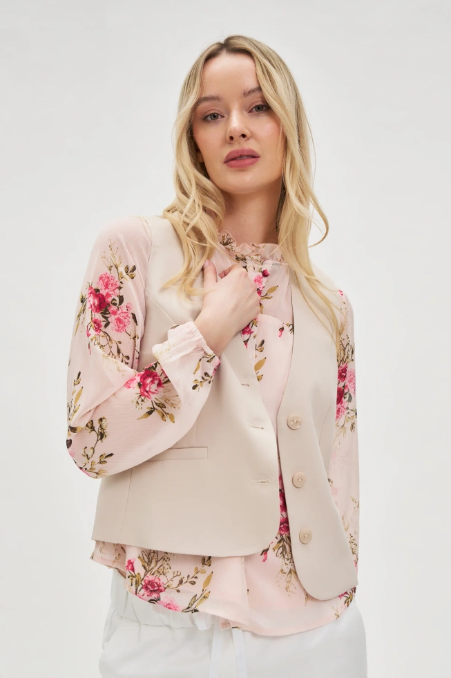WOMEN'S JACKETS L-KA-4615 L.BEIGE