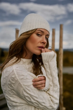 WOMEN'S HAT Z-CZ-4813 OFF WHITE MEL-set