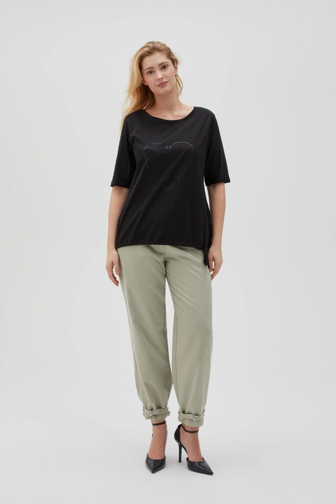 WOMEN'S TSHIRT L-TS-4611 BLACK