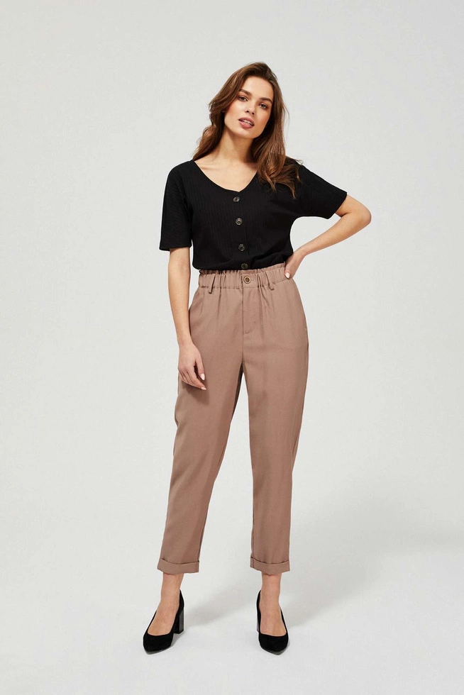 Pants with a gathered waist