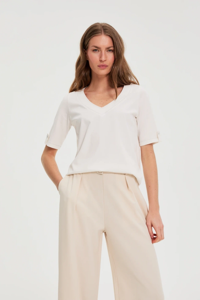 KOSZULKA DAMSKA L-TS-4932 OFF WHITE