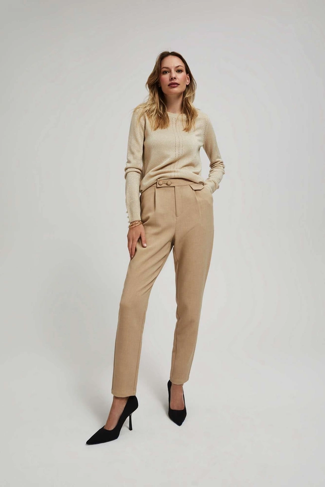 TROUSERS L-SP-4001 BEIGE MEL