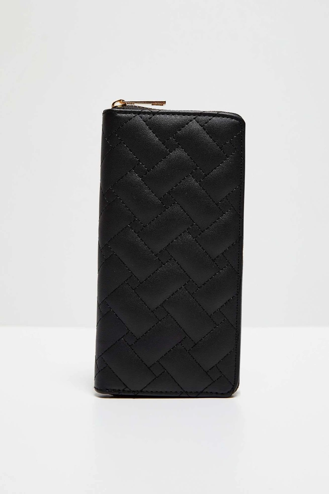 Wallet with a geometric pattern