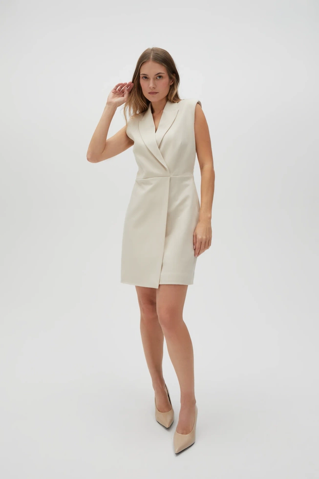 WOMEN'S DRESS L-SU-4633 L.BEIGE