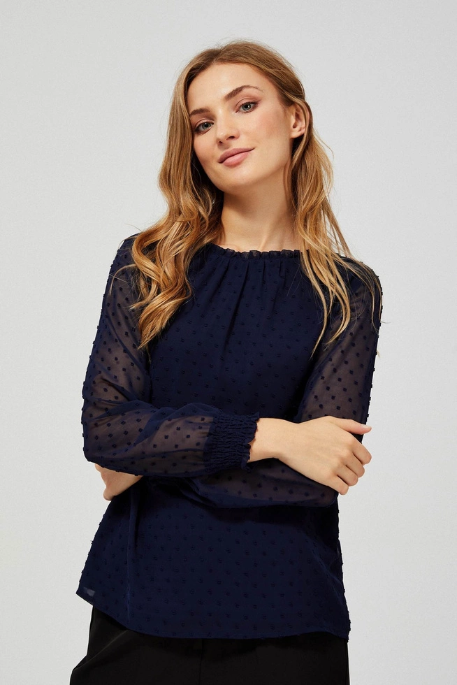 Shirt with transparent sleeves