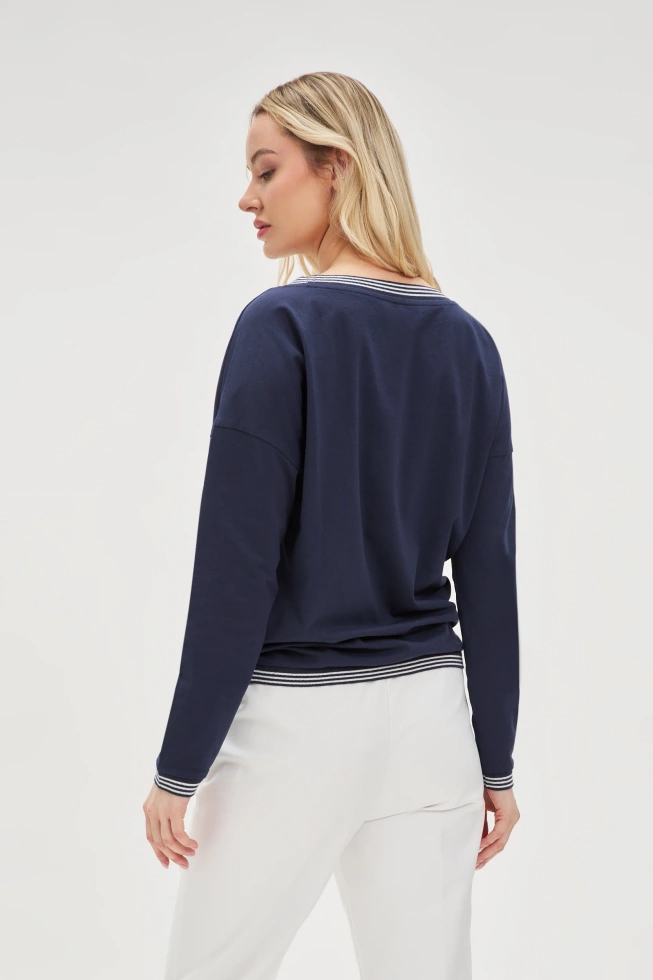 BLUZKA DAMSKA L-TS-4617 NAVY
