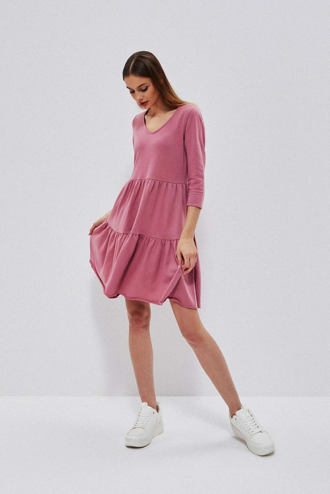 Dress with a frill