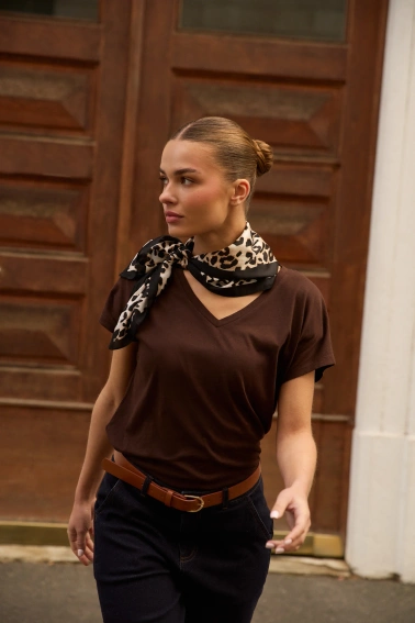 WOMEN'S SCARF L-SZ-4921 BLACK