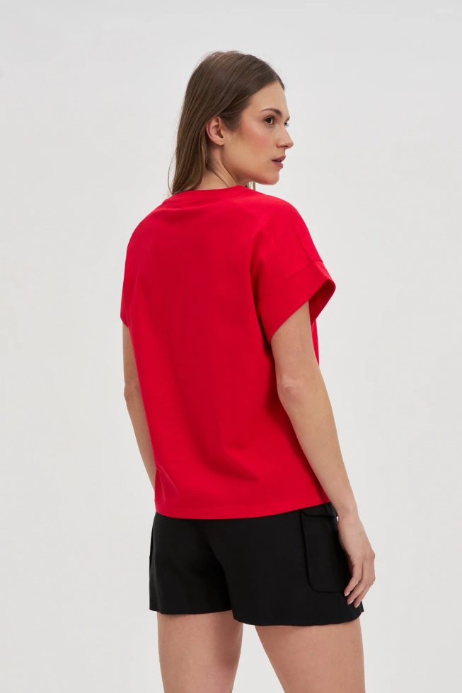 WOMEN'S T-SHIRT L-TS-4745 RED