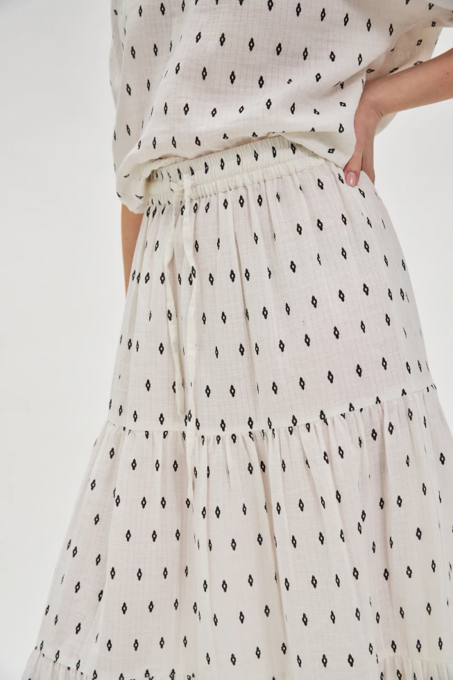 WOMEN'S SKIRT L-SC-4618 OFF WHITE