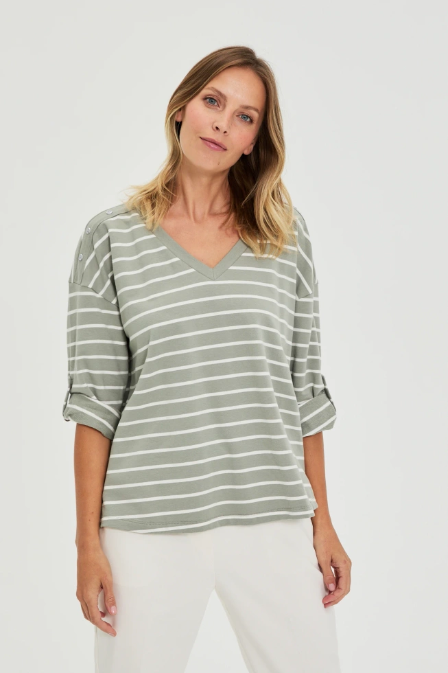 BLUZA DAMSKA L-BL-4910 OLIVE