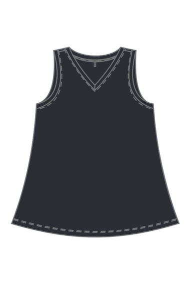 WOMEN'S TOP L-TS-4685 BLACK