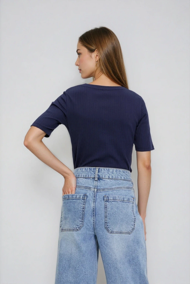 WOMEN'S TSHIRT L-TS-4916 NAVY