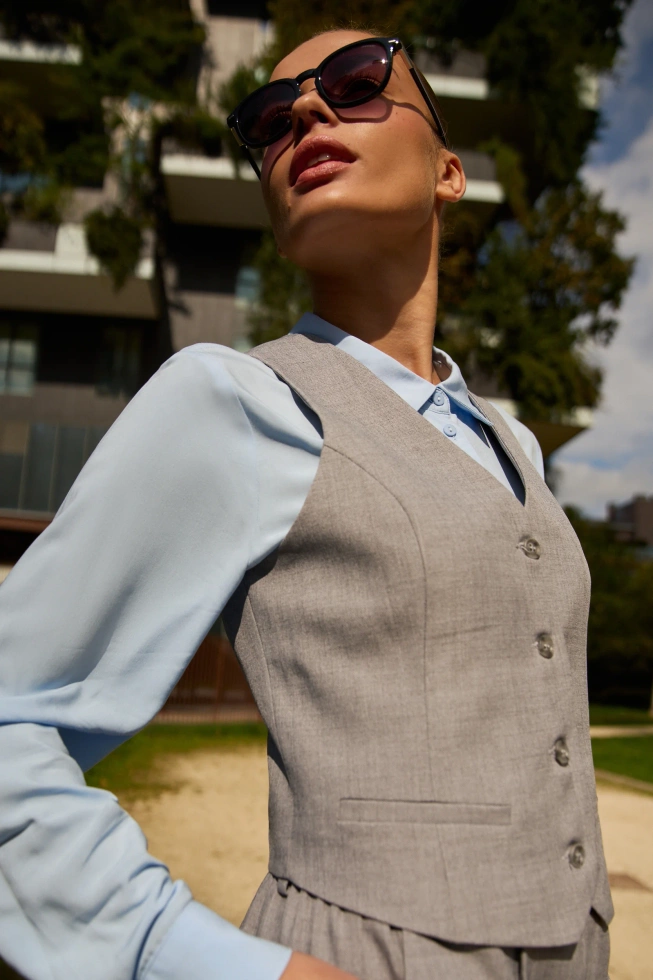 WOMEN'S BLAZER L-KA-4901 GREY-set