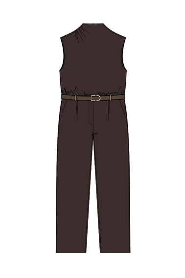 WOMEN'S DRESS L-SU-4925 D.BROWN